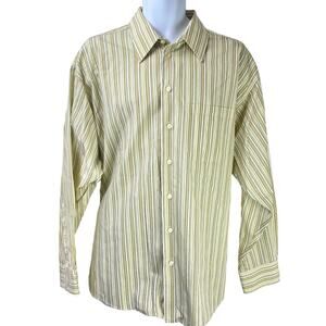 Kenneth Cole New York Striped Button Up Shirt XL